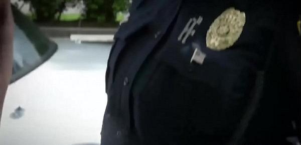  Dirty mouth plump blonde police cops abused big black cock traffic violator